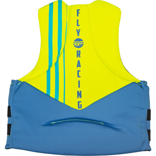 Fly Racing Mens Neoprene Life Vest - Blue/Hi-Vis Yellow/Teal — Atlantic Jet  Sports